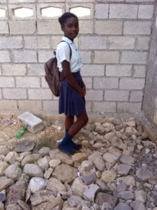 Girl going to school