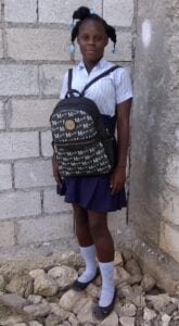 Girl with a school bag